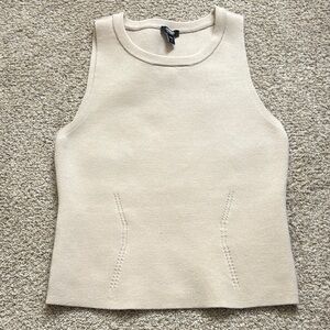 Elegant Cream Sleeveless Top